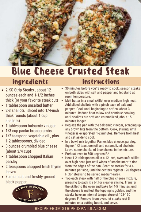 Blue Cheese Crusted Steak