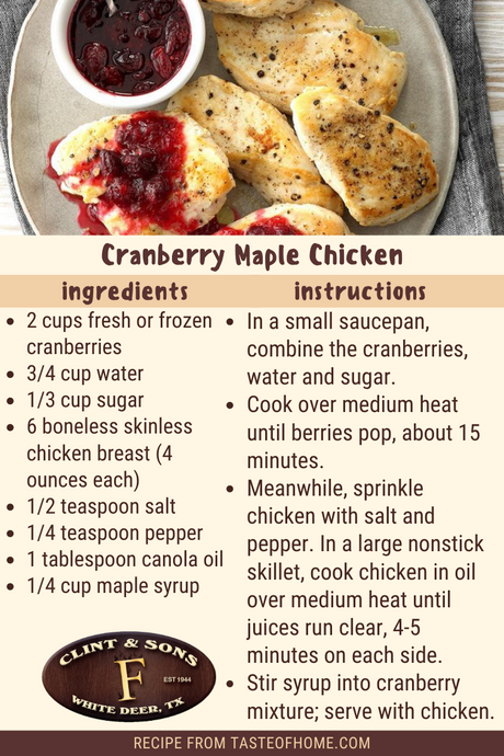 Cranberry Maple Chicken