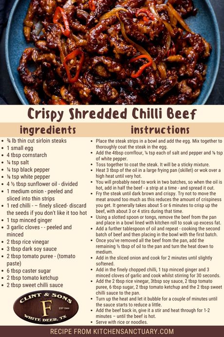 Crispy Shredded Chilli Beef