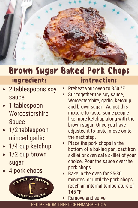 Brown Sugar Baked Pork Chops