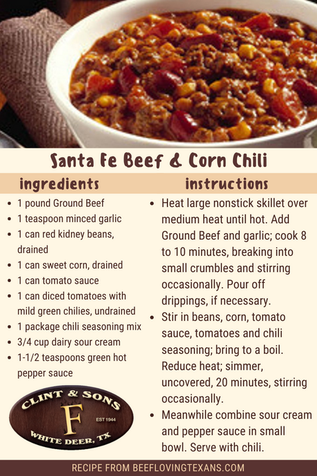 Santa Fe Beef & Corn Chili