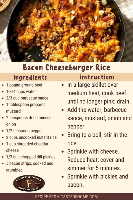 Bacon Cheeseburger Rice