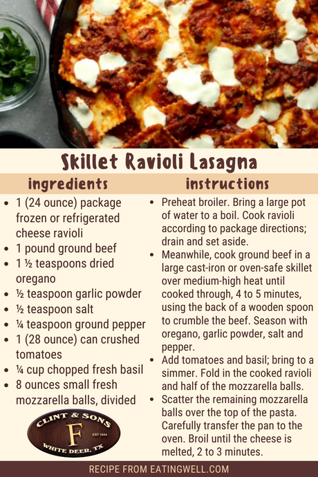 Skillet Ravioli Lasagna