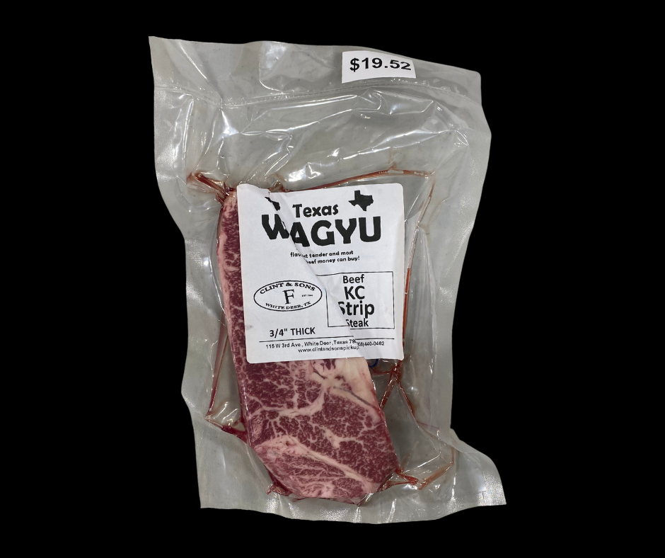 TEXAS WAGYU KC Strip Steaks