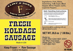 Fresh Kolbase Sausage