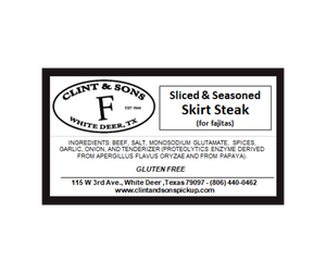 Skirts For Fajita (Sliced & Seasoned)